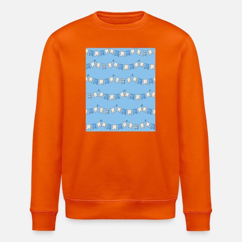 Drapeau Bleu Blanc Guirlande Bavière Diamant Bavière - Sweat bio ROLLER Stanley/Stella Unisexe - orange profond