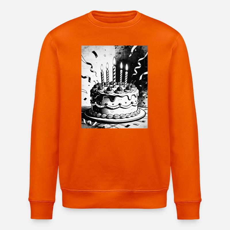 Bougies monochromes pour gâteau d’anniversaire - Sweat bio ROLLER Stanley/Stella Unisexe - orange profond