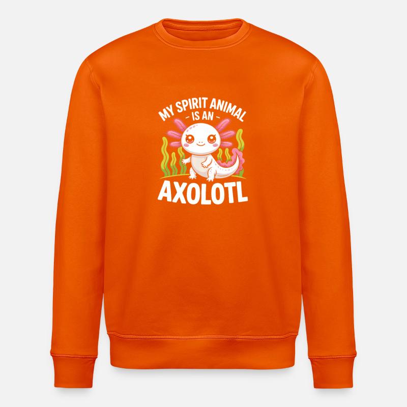 Axolotl-Geisttier - Stanley/Stella Unisex Bio-Sweatshirt ROLLER - Tieforange