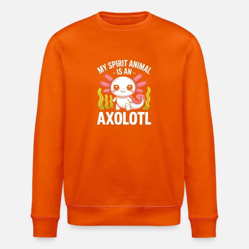 Mein Geist-Axolotl - Stanley/Stella Unisex Bio-Sweatshirt ROLLER - Tieforange