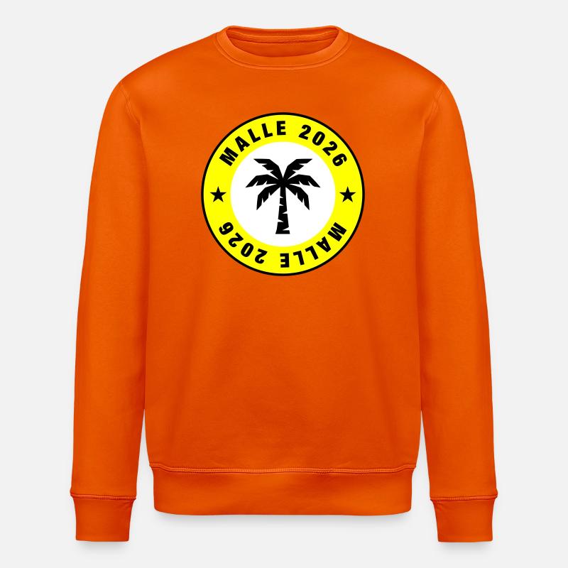 Cercle de palmiers Malle 2026 - Sweat bio ROLLER Stanley/Stella Unisexe - orange profond