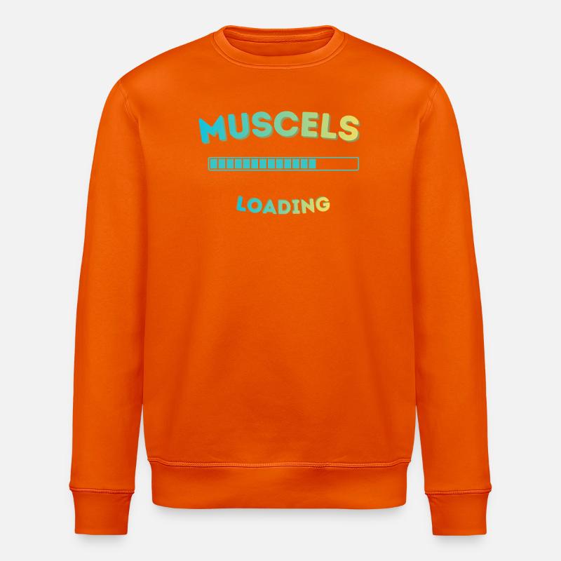 Muscle Loading Bar Graph - Stanley/Stella ROLLER Unisex Organic Sweatshirt - bright orange