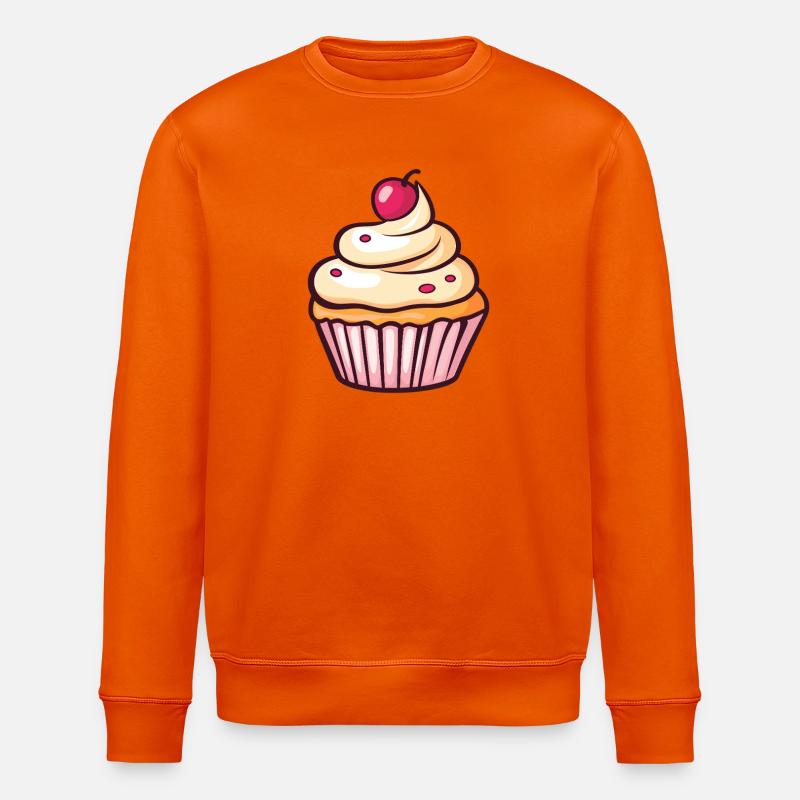 Pastell Cupcake Kirschkuss - Stanley/Stella Unisex Bio-Sweatshirt ROLLER - Tieforange