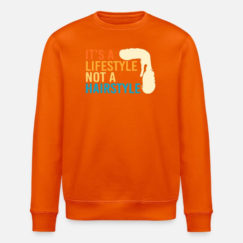 Mullet Haarschnitt Vokuhila - Stanley/Stella Unisex Bio-Sweatshirt ROLLER - Tieforange