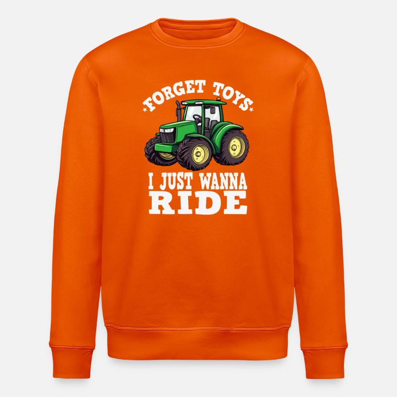 Ich will Traktor fahren - Stanley/Stella Unisex Bio-Sweatshirt ROLLER - Tieforange
