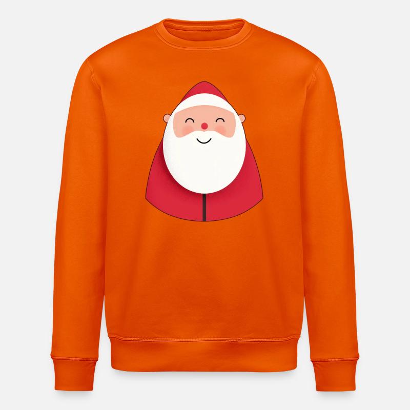 Kindisches Weihnachtsmann-Lächeln Spaß - Stanley/Stella Unisex Bio-Sweatshirt ROLLER - Tieforange