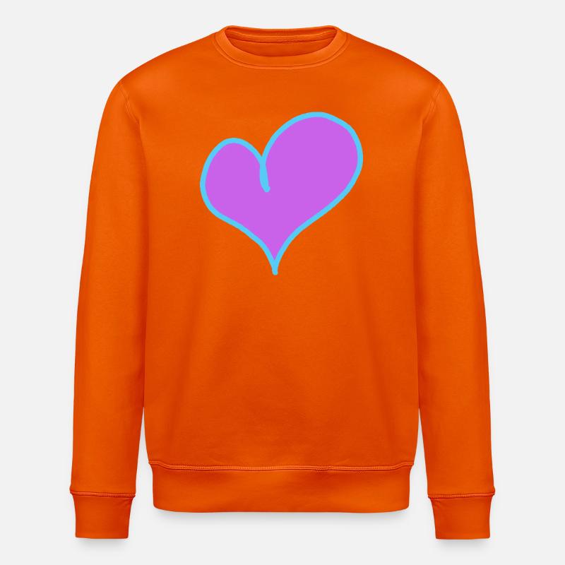 Cœur Valentin Chère petite amie - Sweat bio ROLLER Stanley/Stella Unisexe - orange profond