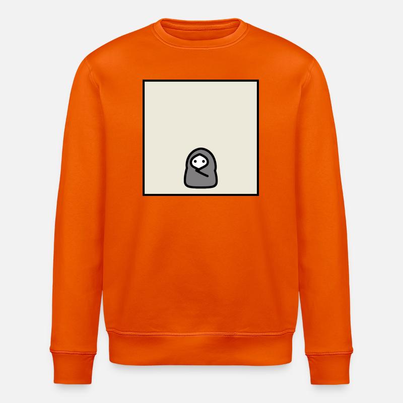 Introvert Cocoon Minimal Meme Character - Stanley/Stella Unisex Bio-Sweatshirt ROLLER - Tieforange