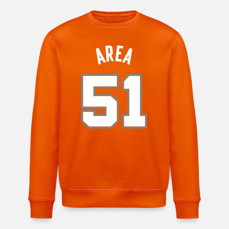 GEBIET 51 Weiß - Stanley/Stella Unisex Bio-Sweatshirt ROLLER - Tieforange
