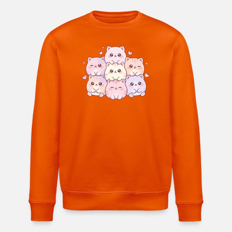 Pastel Kitten Cuddle Gang - Sweat bio ROLLER Stanley/Stella Unisexe - orange profond