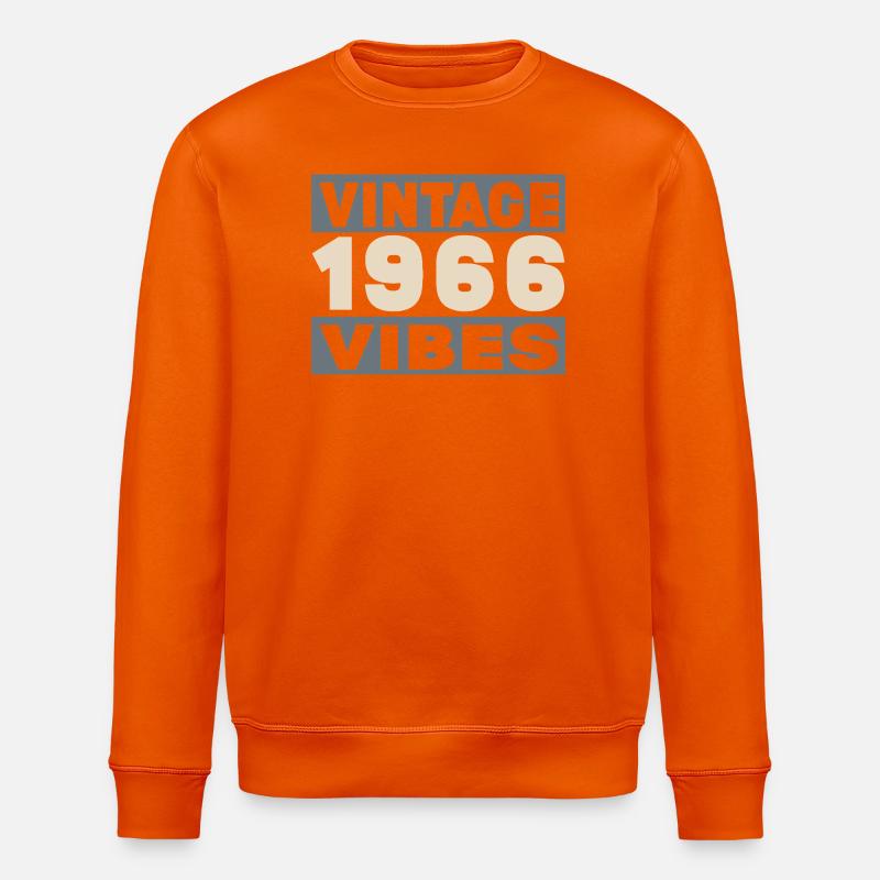 anniversaire 1966 - 60 ans - Sweat bio ROLLER Stanley/Stella Unisexe - orange profond