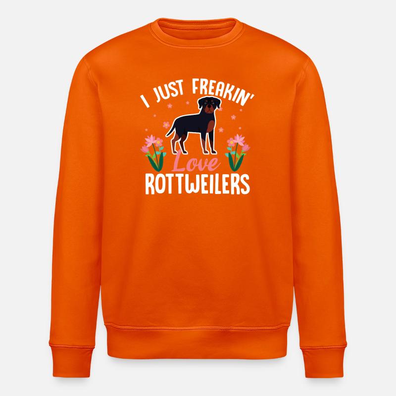 J’adore les rottweilers - Sweat bio ROLLER Stanley/Stella Unisexe - orange profond