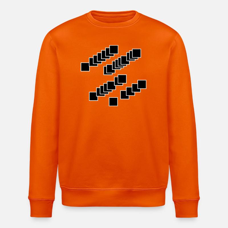 Nested Squares Cascade - Stanley/Stella ROLLER Unisex Organic Sweatshirt - bright orange