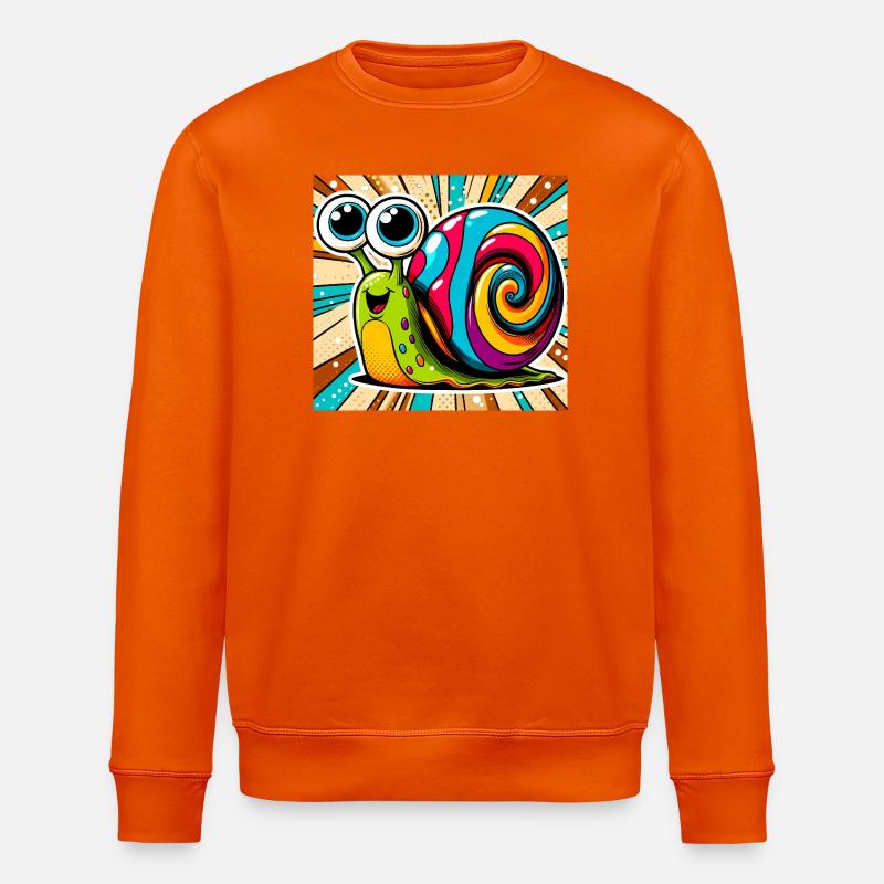 Schnecke - Stanley/Stella Unisex Bio-Sweatshirt ROLLER - Tieforange