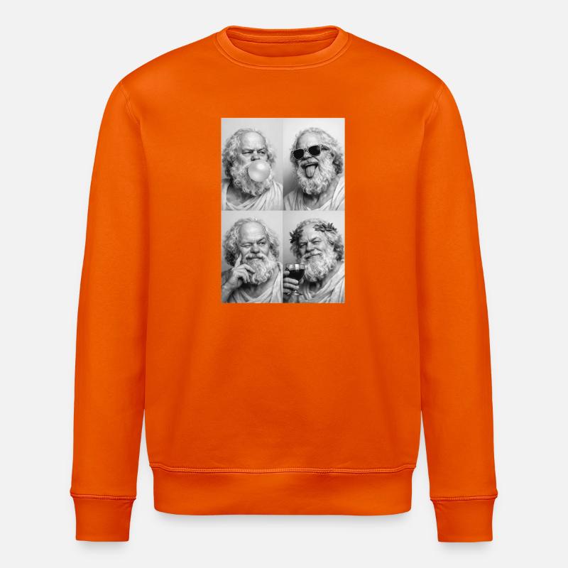 Socrates Collage - Stanley/Stella Unisex Bio-Sweatshirt ROLLER - Tieforange