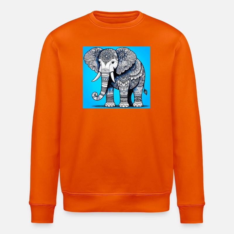 éléphant - Sweat bio ROLLER Stanley/Stella Unisexe - orange profond