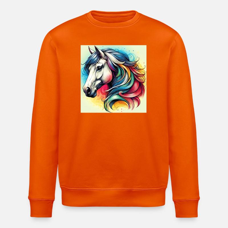 Pferd - Stanley/Stella Unisex Bio-Sweatshirt ROLLER - Tieforange