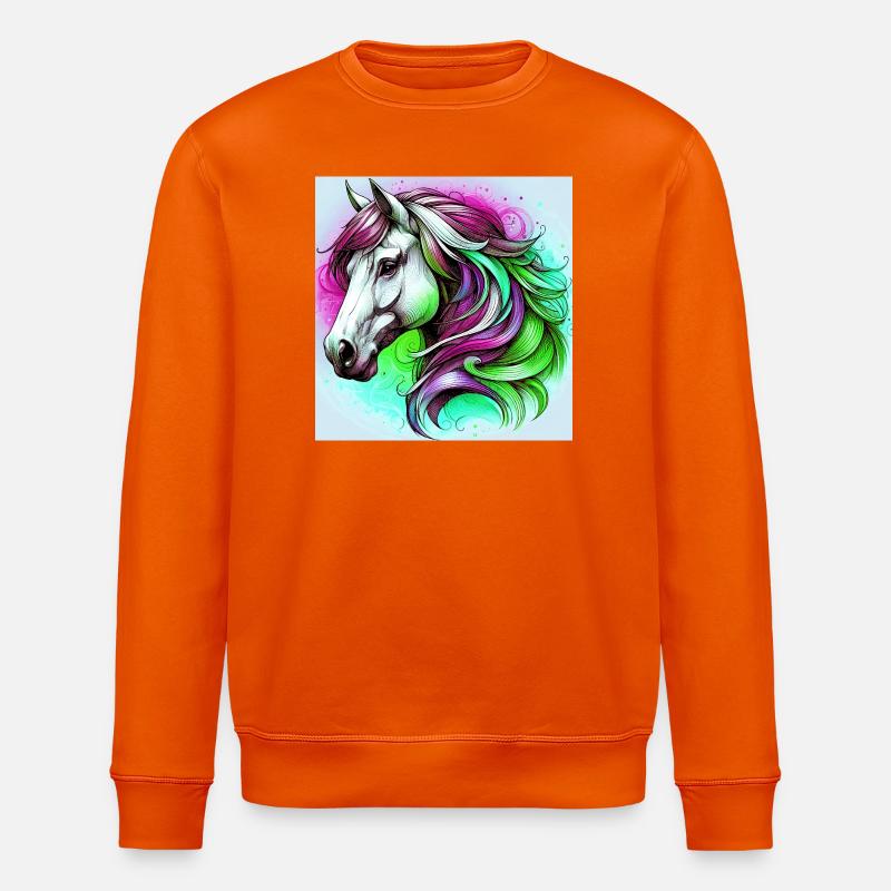 cheval - Sweat bio ROLLER Stanley/Stella Unisexe - orange profond