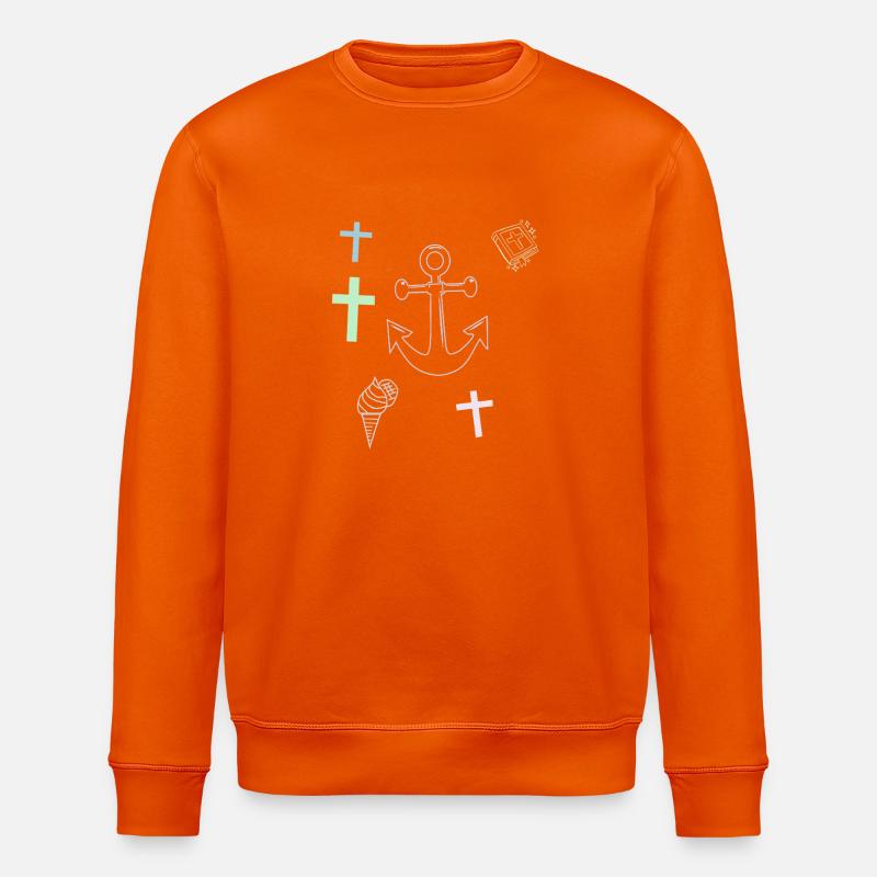  Anker Kreuz Eis maritim - Sweat bio ROLLER Stanley/Stella Unisexe - orange profond