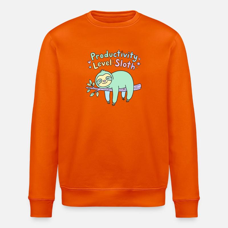 Productivity Level Sloth - Stanley/Stella Unisex Bio-Sweatshirt ROLLER - Tieforange