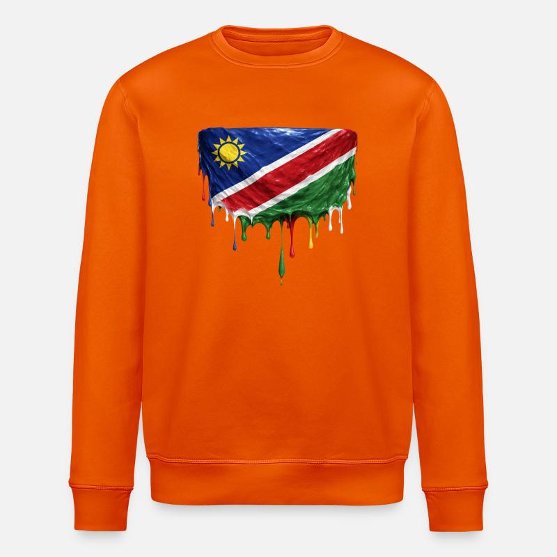 Namibia Flag Tropfenkunst - Stanley/Stella Unisex Bio-Sweatshirt ROLLER - Tieforange