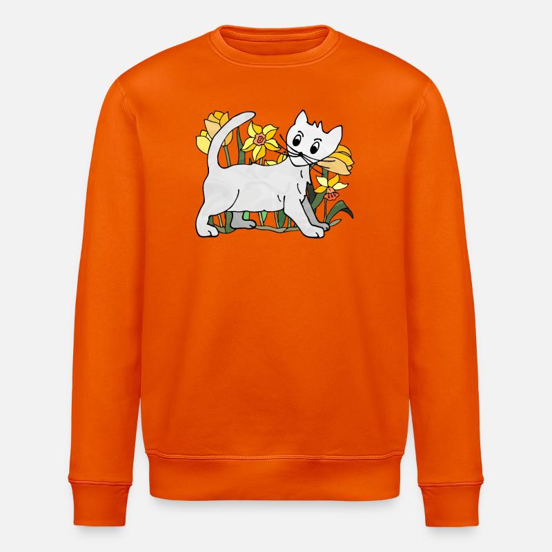 Katze - Stanley/Stella Unisex Bio-Sweatshirt ROLLER - Tieforange