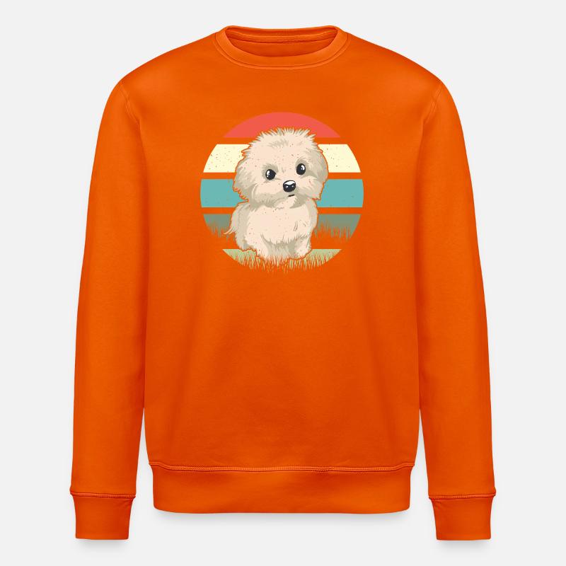Chien rétro maltais - Sweat bio ROLLER Stanley/Stella Unisexe - orange profond