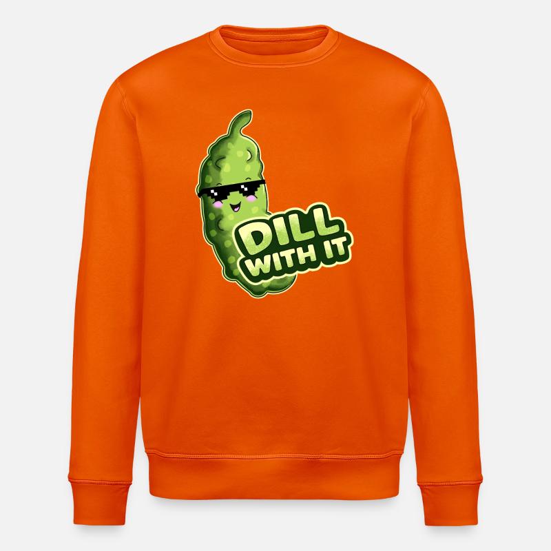 Aneth avec Concombre - Sweat bio ROLLER Stanley/Stella Unisexe - orange profond