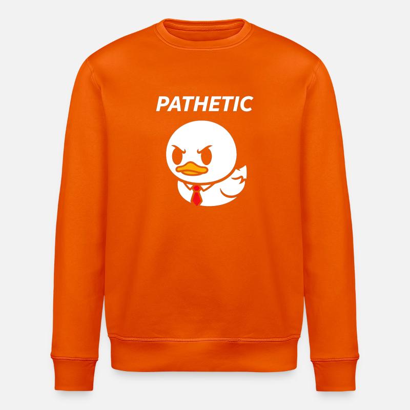 Pathetische Ente mit Krawatte - Stanley/Stella Unisex Bio-Sweatshirt ROLLER - Tieforange