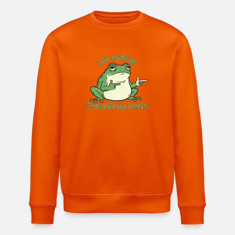 Lebensupdate: Alles tut weh - Stanley/Stella Unisex Bio-Sweatshirt ROLLER - Tieforange