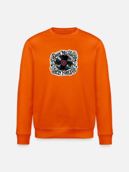 Dark Melodies Spin Forever - Stanley/Stella ROLLER Unisex Organic Sweatshirt - bright orange
