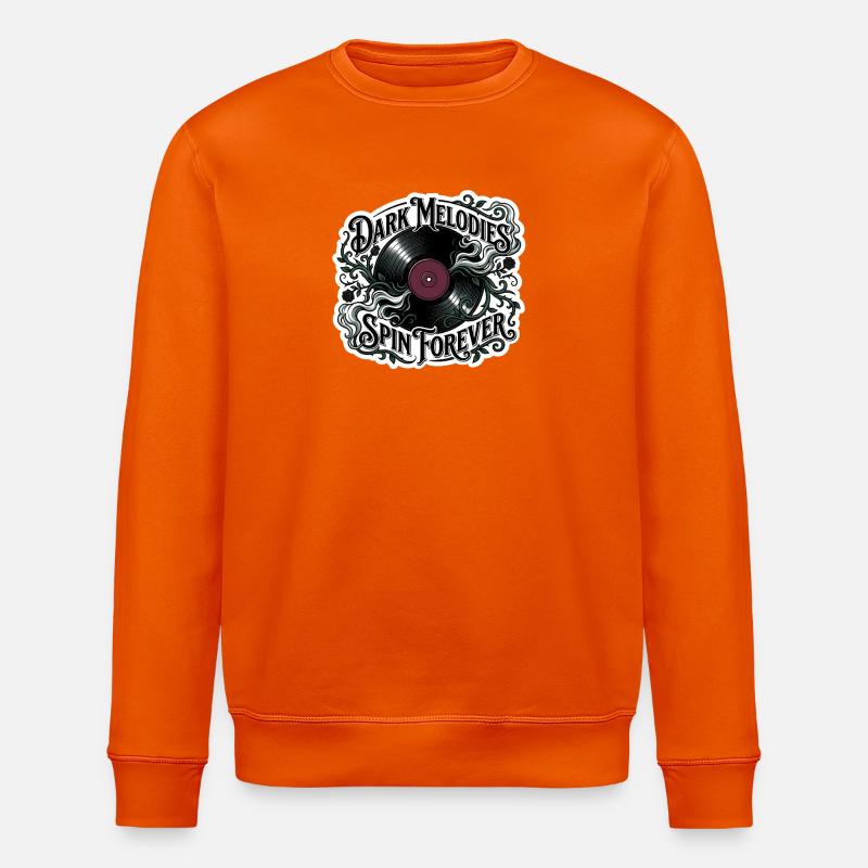 Dark Melodies Spin Forever - Stanley/Stella ROLLER Unisex Organic Sweatshirt - bright orange