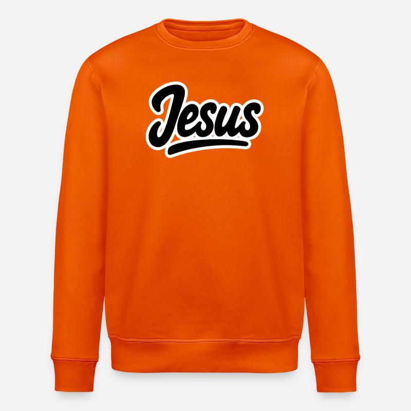 Jesus  - Stanley/Stella Unisex Bio-Sweatshirt ROLLER - Tieforange