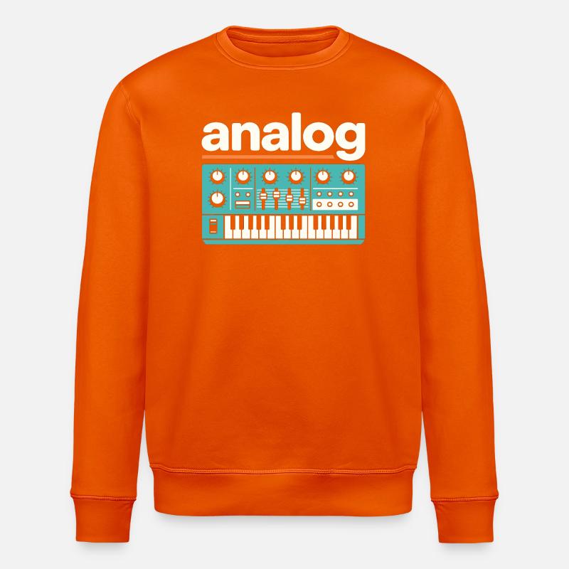 Analoger Synthesizer Retro Music - Stanley/Stella Unisex Bio-Sweatshirt ROLLER - Tieforange