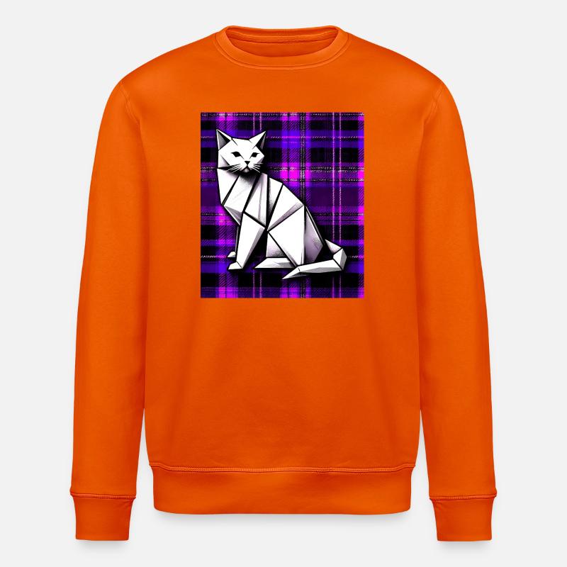 Katze - Stanley/Stella Unisex Bio-Sweatshirt ROLLER - Tieforange