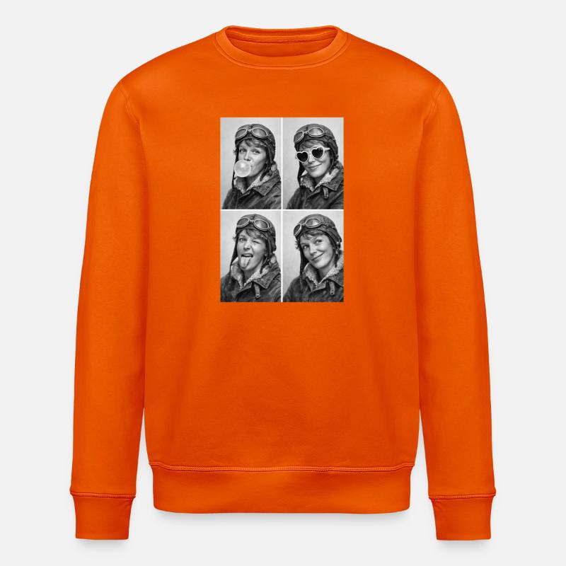 Amelia Earhart Collage - Sweat bio ROLLER Stanley/Stella Unisexe - orange profond