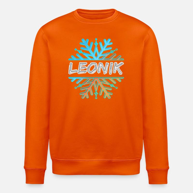 Gift for Leonik - Stanley/Stella ROLLER Unisex Organic Sweatshirt - bright orange