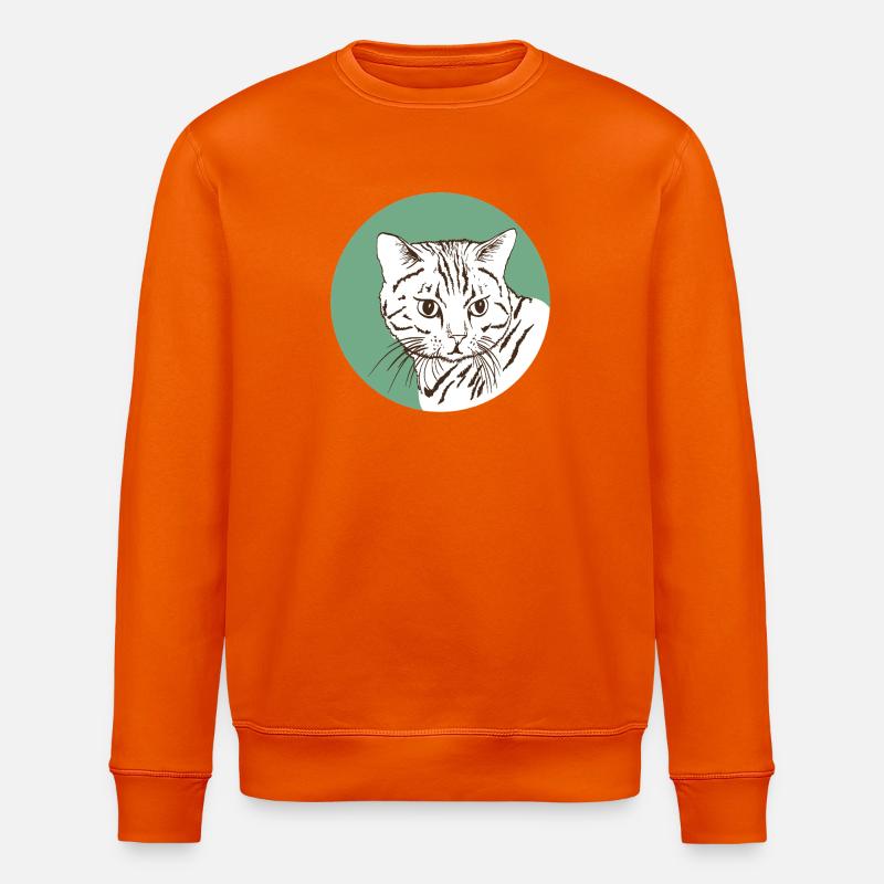 Chat - Sweat bio ROLLER Stanley/Stella Unisexe - orange profond