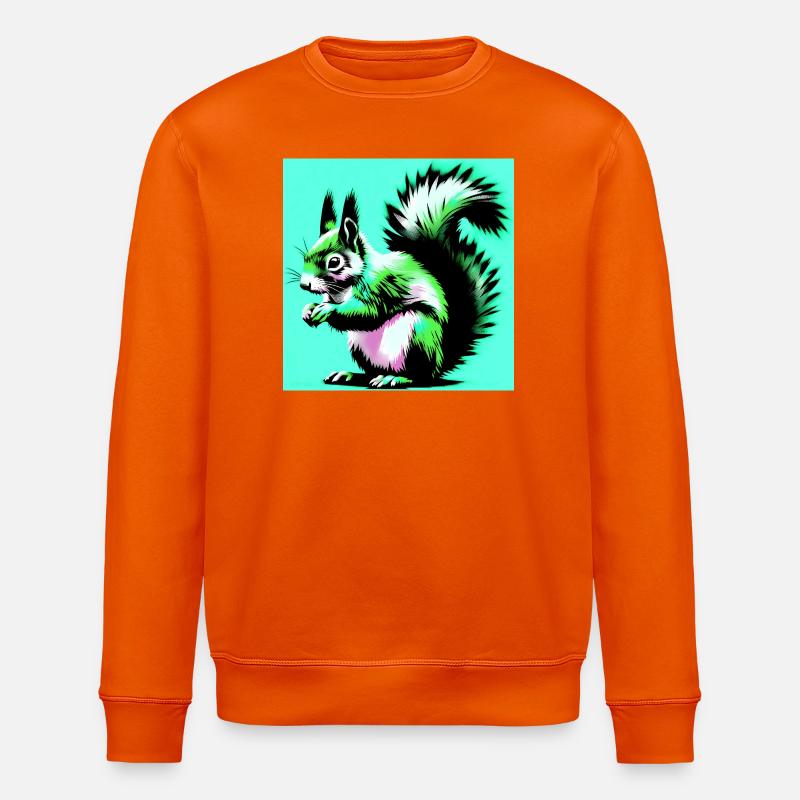squirrel - Stanley/Stella ROLLER Unisex Organic Sweatshirt - bright orange