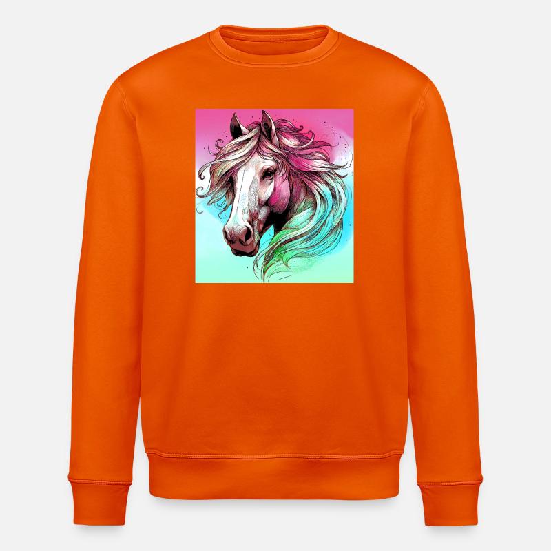 Pferd - Stanley/Stella Unisex Bio-Sweatshirt ROLLER - Tieforange