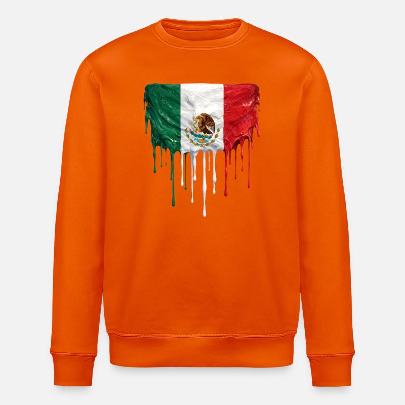 Drapeau Mexicain Gouttant - Sweat bio ROLLER Stanley/Stella Unisexe - orange profond