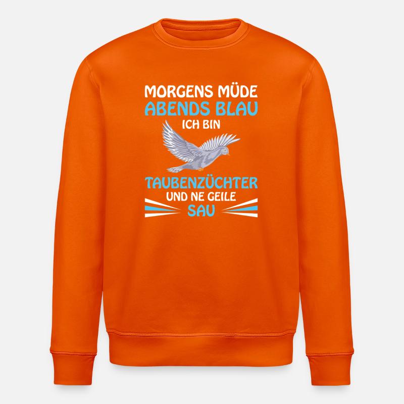 Taubenflüsterer brieftaubenzucht Taubenzüchter - Stanley/Stella Unisex Bio-Sweatshirt ROLLER - Tieforange