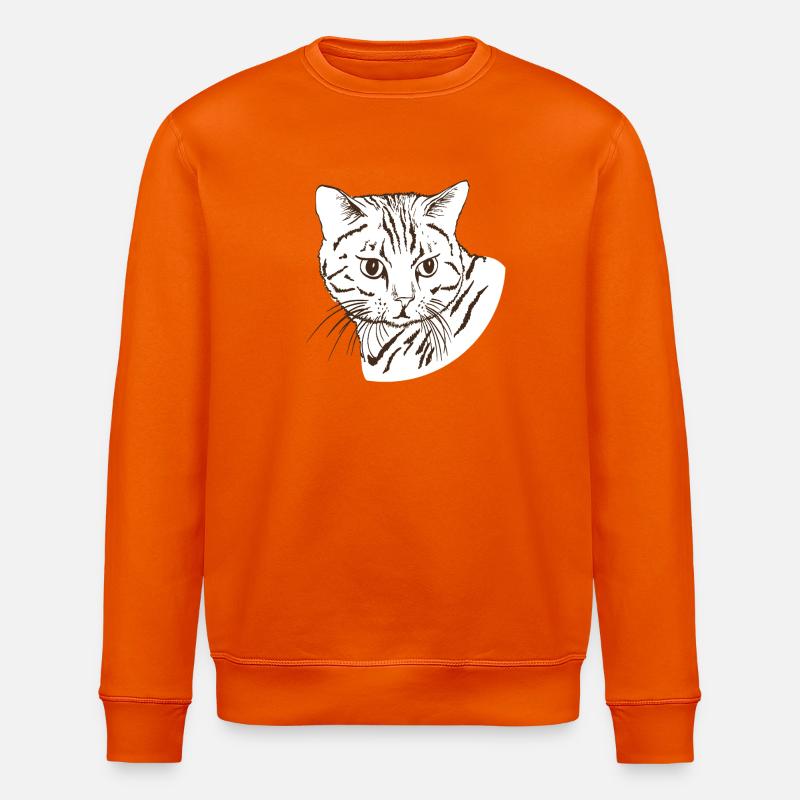 Katze - Stanley/Stella Unisex Bio-Sweatshirt ROLLER - Tieforange