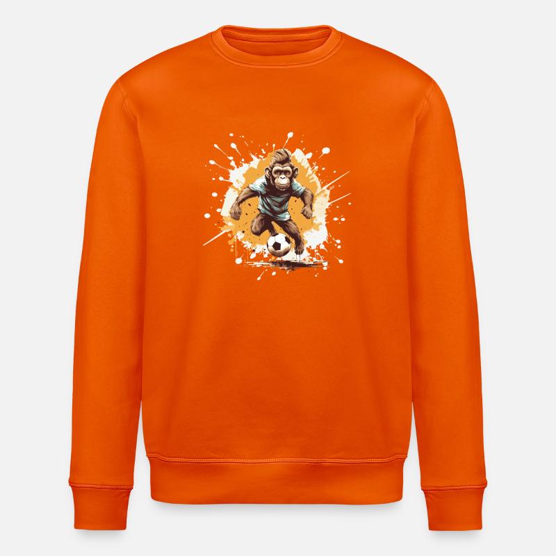 Équipe de football des singes - Sweat bio ROLLER Stanley/Stella Unisexe - orange profond
