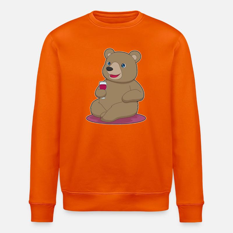 Bär Rotwein - Stanley/Stella Unisex Bio-Sweatshirt ROLLER - Tieforange