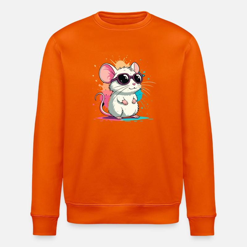 Mouse Chic Neonbrillen - Stanley/Stella Unisex Bio-Sweatshirt ROLLER - Tieforange