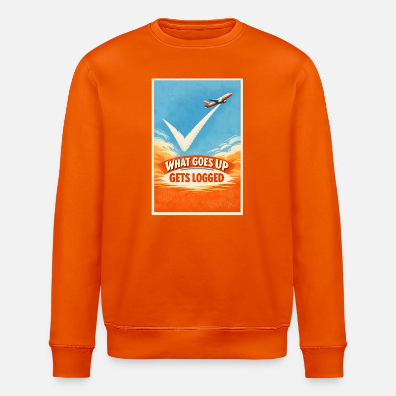 Was hochgeht wird geloggt | Plane Spotter - Stanley/Stella Unisex Bio-Sweatshirt ROLLER - Tieforange