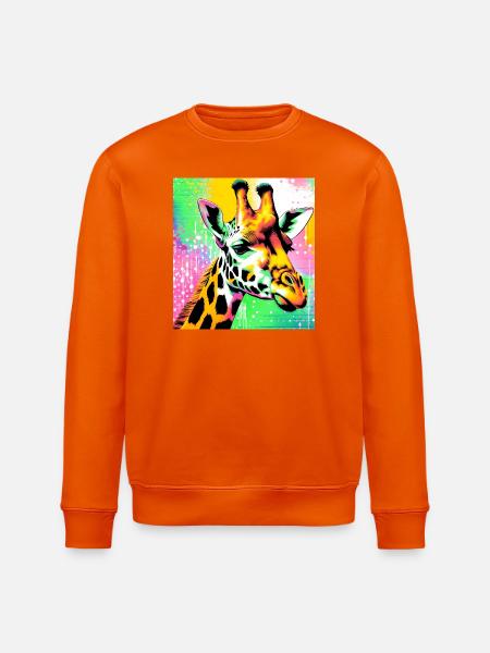giraffe - Stanley/Stella ROLLER Unisex Organic Sweatshirt - bright orange