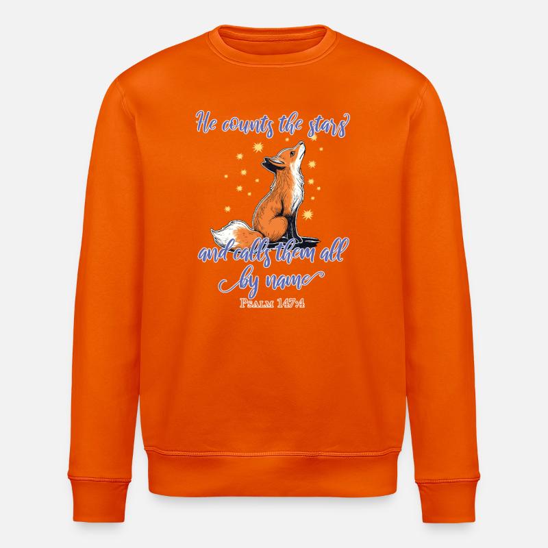 Fox Christian - Sweat bio ROLLER Stanley/Stella Unisexe - orange profond