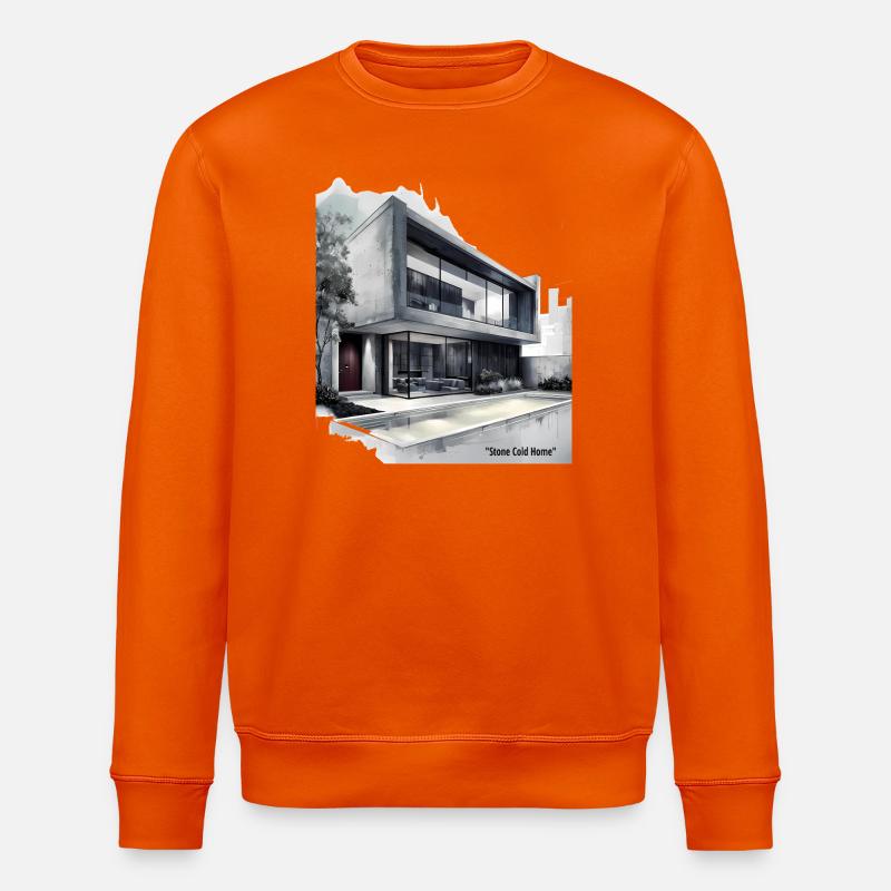 Stone Cold Modern Home - Stanley/Stella ROLLER Unisex Organic Sweatshirt - bright orange